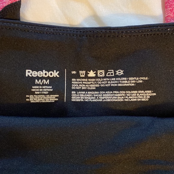Reebok leggings, medium, black and pink. Like new. - Picture 3 of 6